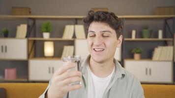 Drinking water, a glass of water. video