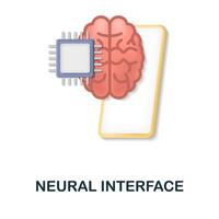 Neural Interface icon. 3d illustration from artificial intelligence collection. Creative Neural Interface 3d icon for web design, templates, infographics and more vector