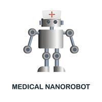 médico nanorobot icono. 3d ilustración desde artificial inteligencia recopilación. creativo médico nanorobot 3d icono para web diseño, plantillas, infografia y más vector