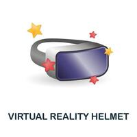 Virtual Reality Helmet icon. 3d illustration from artificial intelligence collection. Creative Virtual Reality Helmet 3d icon for web design, templates, infographics and more vector