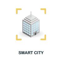 Smart City icon. 3d illustration from internet of things collection. Creative Smart City 3d icon for web design, templates, infographics and more vector