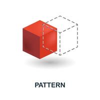 Pattern icon. 3d illustration from artificial intelligence collection. Creative Pattern 3d icon for web design, templates, infographics and more vector