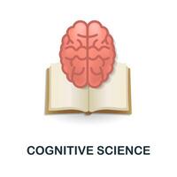 Cognitive Science icon. 3d illustration from artificial intelligence collection. Creative Cognitive Science 3d icon for web design, templates, infographics and more vector