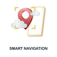 Smart Navigation icon. 3d illustration from internet of things collection. Creative Smart Navigation 3d icon for web design, templates, infographics and more vector