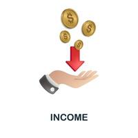 Income icon. 3d illustration from banking collection. Creative Income 3d icon for web design, templates, infographics and more vector