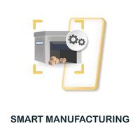 Smart Manufacturing icon. 3d illustration from internet of things collection. Creative Smart Manufacturing 3d icon for web design, templates, infographics and more vector