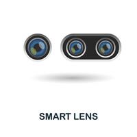 Smart Lens icon. 3d illustration from artificial intelligence collection. Creative Smart Lens 3d icon for web design, templates, infographics and more vector