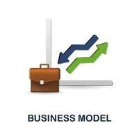 Business Model icon. 3d illustration from business plan collection. Creative Business Model 3d icon for web design, templates, infographics and more vector