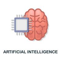 Artificial Intelligence icon. 3d illustration from internet of things collection. Creative Artificial Intelligence 3d icon for web design, templates, infographics and more vector