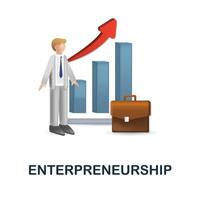 Enterpreneursship icon. 3d illustration from business plan collection. Creative Enterpreneursship 3d icon for web design, templates, infographics and more vector