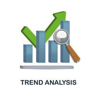 Trend Analysis icon. 3d illustration from business plan collection. Creative Trend Analysis 3d icon for web design, templates, infographics and more vector