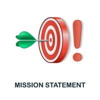 Mission Statement icon. 3d illustration from business plan collection. Creative Mission Statement 3d icon for web design, templates, infographics and more vector