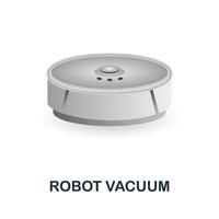 Robot Vacuum icon. 3d illustration from internet of things collection. Creative Robot Vacuum 3d icon for web design, templates, infographics and more vector