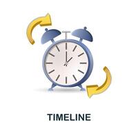 Timeline icon. 3d illustration from business plan collection. Creative Timeline 3d icon for web design, templates, infographics and more vector