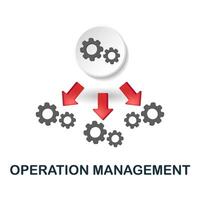 Operation Management icon. 3d illustration from business plan collection. Creative Operation Management 3d icon for web design, templates, infographics and more vector