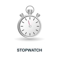 Stopwatch icon. 3d illustration from measuring collection. Creative Stopwatch 3d icon for web design, templates, infographics and more vector