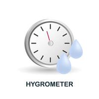 Hygrometer icon. 3d illustration from measuring collection. Creative Hygrometer 3d icon for web design, templates, infographics and more vector