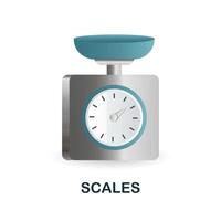 Scales icon. 3d illustration from measuring collection. Creative Scales 3d icon for web design, templates, infographics and more vector