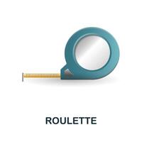 Roulette icon. 3d illustration from measuring collection. Creative Roulette 3d icon for web design, templates, infographics and more vector