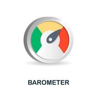 Barometer icon. 3d illustration from measuring collection. Creative Barometer 3d icon for web design, templates, infographics and more vector
