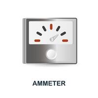 Ammeter icon. 3d illustration from measuring collection. Creative Ammeter 3d icon for web design, templates, infographics and more vector