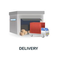 Delivery icon. 3d illustration from small business collection. Creative Delivery 3d icon for web design, templates, infographics and more vector