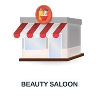 Beauty Saloon icon. 3d illustration from small business collection. Creative Beauty Saloon 3d icon for web design, templates, infographics and more vector