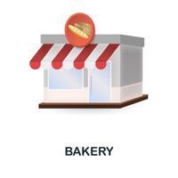 Bakery icon. 3d illustration from small business collection. Creative Bakery 3d icon for web design, templates, infographics and more vector