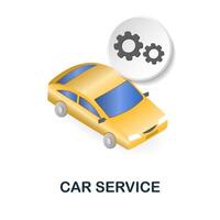 Car Service icon. 3d illustration from small business collection. Creative Car Service 3d icon for web design, templates, infographics and more vector