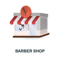 Barbero tienda icono. 3d ilustración desde pequeño negocio recopilación. creativo Barbero tienda 3d icono para web diseño, plantillas, infografia y más vector