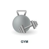 Gym icon. 3d illustration from small business collection. Creative Gym 3d icon for web design, templates, infographics and more vector