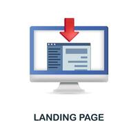 Landing Page icon. 3d illustration from affiliate marketing collection. Creative Landing Page 3d icon for web design, templates, infographics and more vector