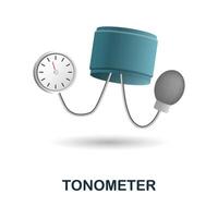 Tonometer icon. 3d illustration from measuring collection. Creative Tonometer 3d icon for web design, templates, infographics and more vector