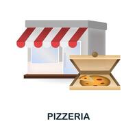 pizzería icono. 3d ilustración desde pequeño negocio recopilación. creativo pizzería 3d icono para web diseño, plantillas, infografia y más vector