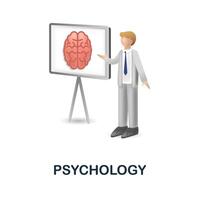 Psychology icon. 3d illustration from brain procces collection. Creative Psychology 3d icon for web design, templates, infographics and more vector