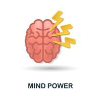 Mind Power icon. 3d illustration from brain procces collection. Creative Mind Power 3d icon for web design, templates, infographics and more vector