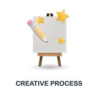 Creative Process icon. 3d illustration from brain procces collection. Creative Creative Process 3d icon for web design, templates, infographics and more vector