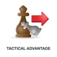 Tactical Advantage icon. 3d illustration from business training collection. Creative Tactical Advantage 3d icon for web design, templates, infographics and more vector