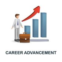 Career Advancement icon. 3d illustration from business training collection. Creative Career Advancement 3d icon for web design, templates, infographics and more vector