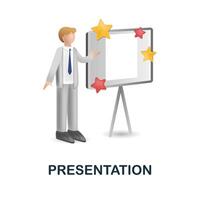 presentación icono. 3d ilustración desde negocio formación recopilación. creativo presentación 3d icono para web diseño, plantillas, infografia y más vector