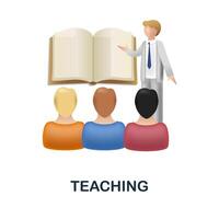 Teaching icon. 3d illustration from business training collection. Creative Teaching 3d icon for web design, templates, infographics and more vector