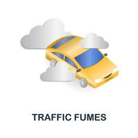 Traffic Fumes icon. 3d illustration from climate change collection. Creative Traffic Fumes 3d icon for web design, templates, infographics and more vector