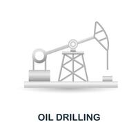 Oil Drilling icon. 3d illustration from climate change collection. Creative Oil Drilling 3d icon for web design, templates, infographics and more vector