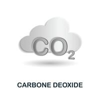 Carbone Deoxide icon. 3d illustration from climate change collection. Creative Carbone Deoxide 3d icon for web design, templates, infographics and more vector