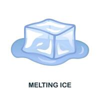Melting Ice icon. 3d illustration from climate change collection. Creative Melting Ice 3d icon for web design, templates, infographics and more vector