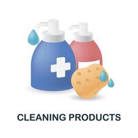 Cleaning Products icon. 3d illustration from cleaning collection. Creative Cleaning Products 3d icon for web design, templates, infographics and more vector