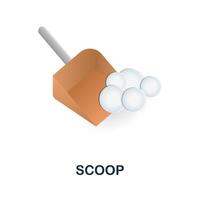 Scoop icon. 3d illustration from cleaning collection. Creative Scoop 3d icon for web design, templates, infographics and more vector