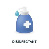 Disinfectant icon. 3d illustration from cleaning collection. Creative Disinfectant 3d icon for web design, templates, infographics and more vector