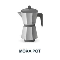 moka maceta icono. 3d ilustración desde café recopilación. creativo moka maceta 3d icono para web diseño, plantillas, infografia y más vector