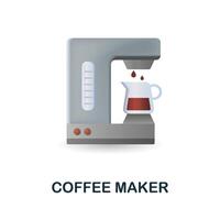 Coffee Maker icon. 3d illustration from coffee collection. Creative Coffee Maker 3d icon for web design, templates, infographics and more vector